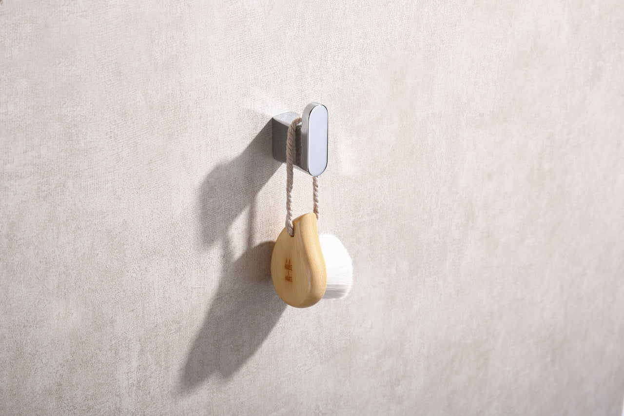 Aqua Chiaro Single Rob Hook - Chrome
