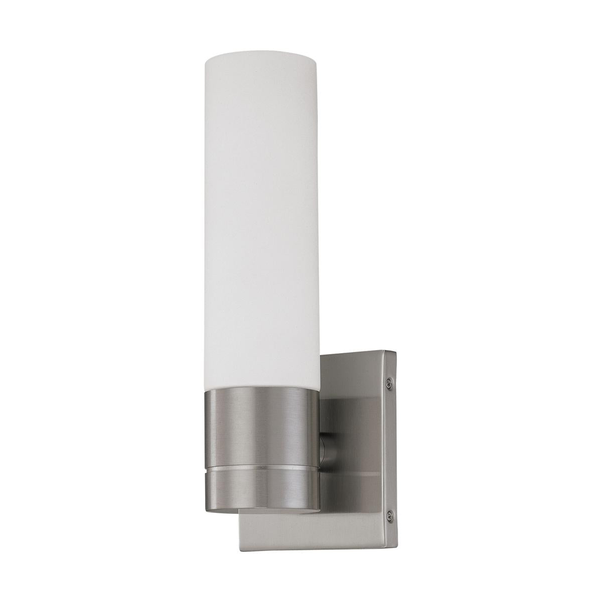 Nuvo Lighting 60-2934 Link 1-Light Tube Wall Sconce with White Glass