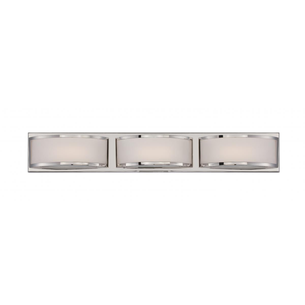 Nuvo 62-313 Mercer 3-Light Wall Mounted LED Wall Sconce in Polished Nickel Finish