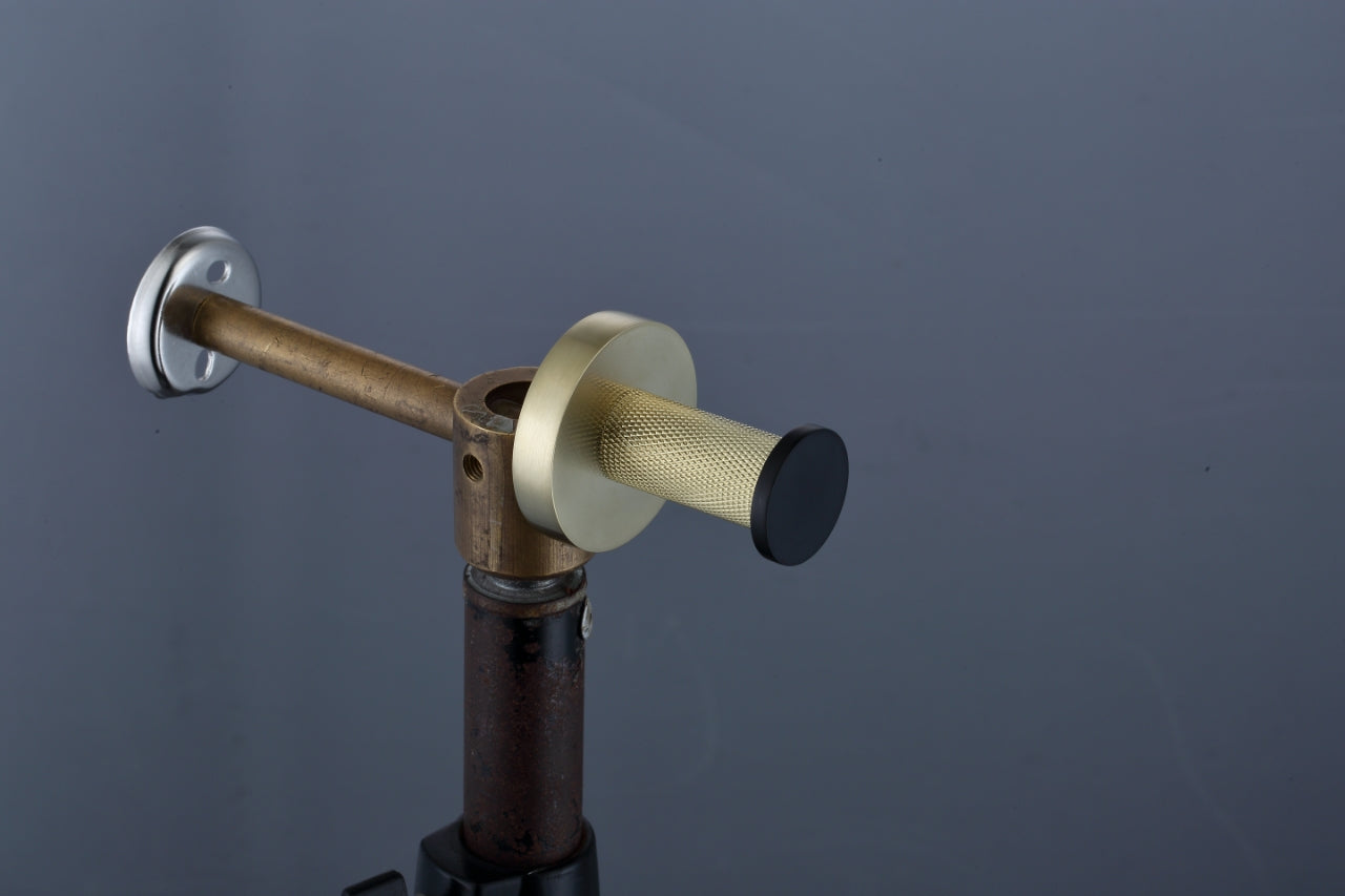 Aqua RONDO Single Robe Hook - Brushed Gold & Black