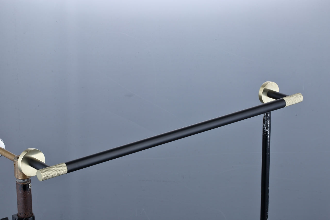Aqua Rondo Towel Bar - Brushed Gold & Black
