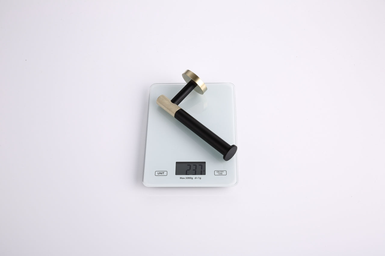 Aqua Rondo Toilet Paper Holder - Brushed Gold & Black