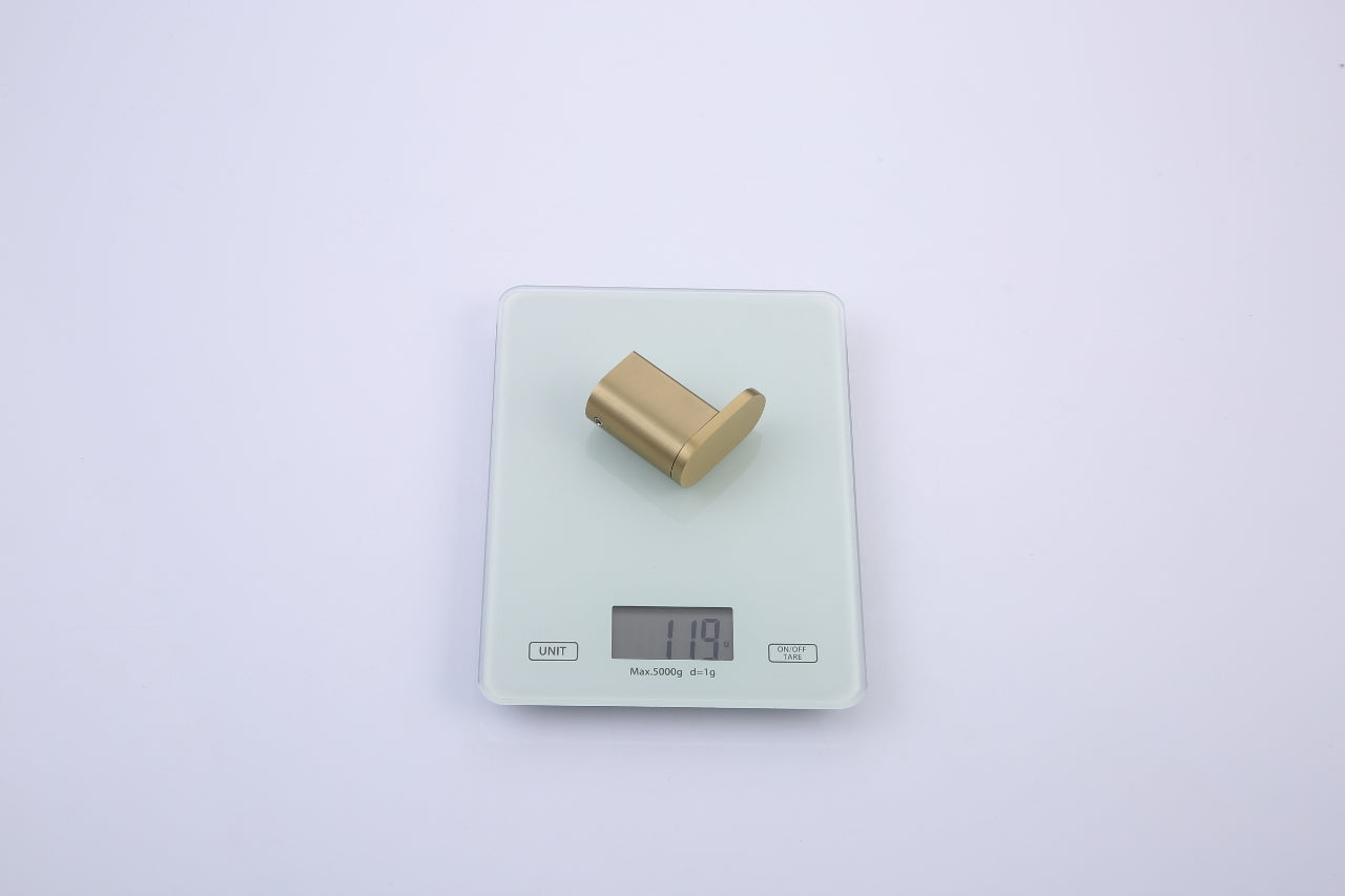 Aqua Chiaro Single Rob Hook - Brushed Gold