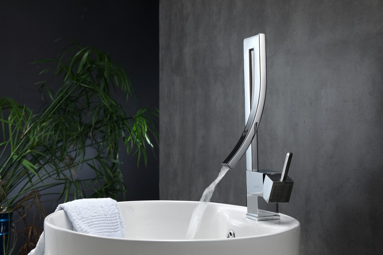 Aqua Elegance Single Lever Wide Spread Faucet Chrome