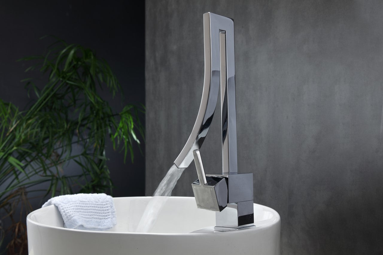 Aqua Elegance Single Lever Wide Spread Faucet Chrome