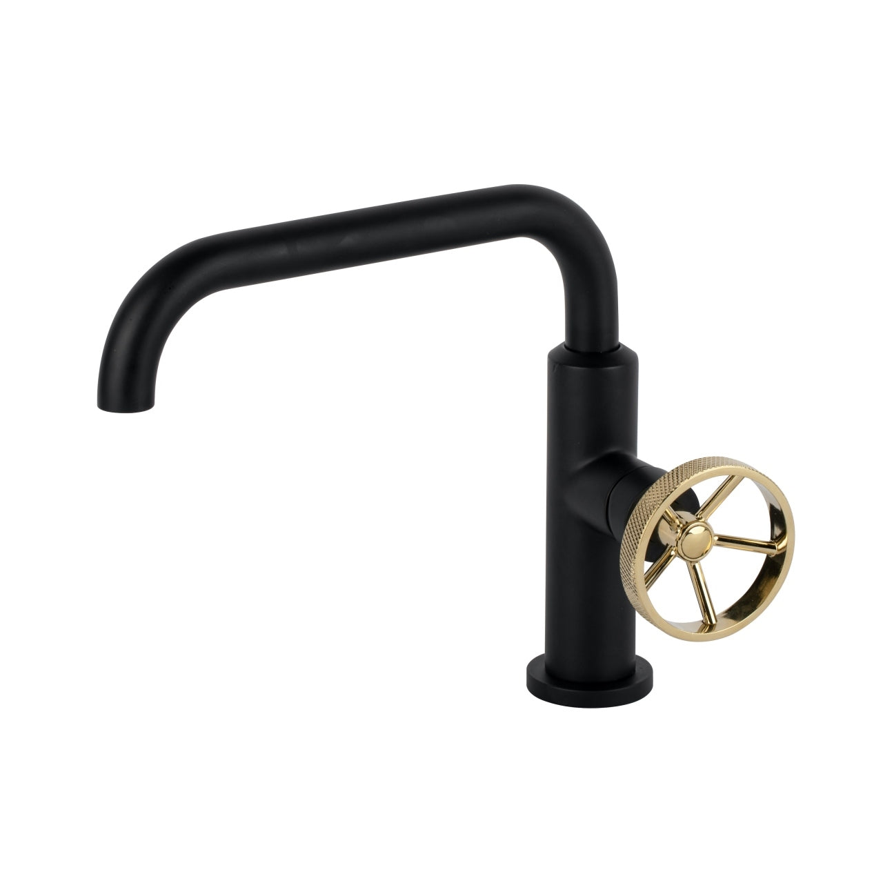 Aqua Loft Single Lever Bathroom Vanity Faucet with Side Handle Black