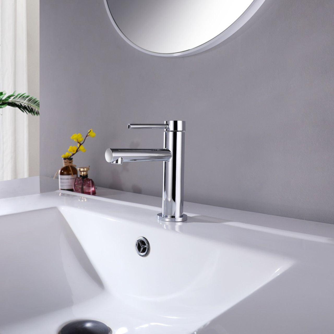 Aqua Legga Single Lever Bathroom Vanity Faucet Chrome