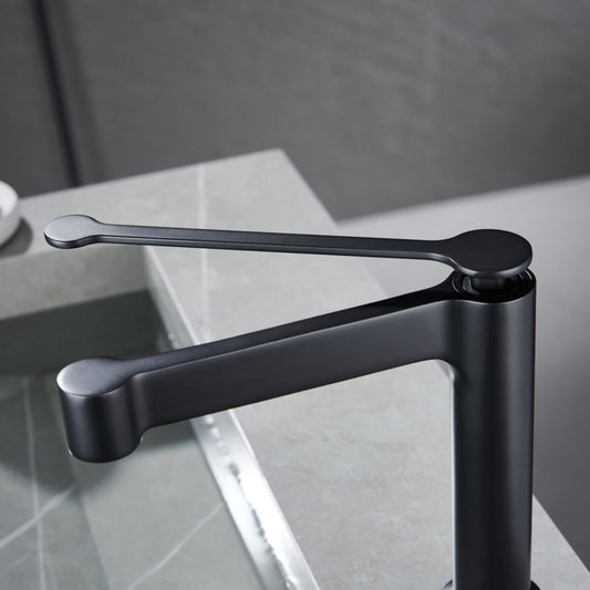 Aqua Mirante Single Lever Bathroom Vanity Faucet Black