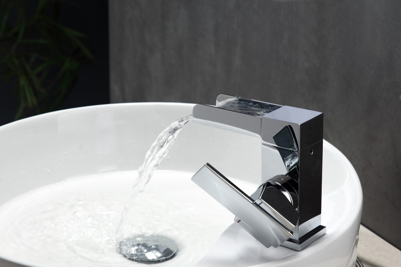 Aqua Fontana Single Lever Waterfall Faucet Chrome