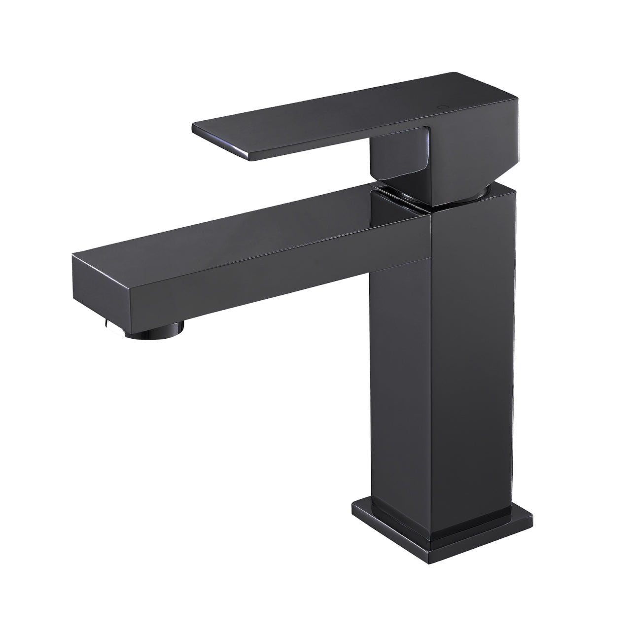 Aqua Kubo by KubeBath Single Lever Bathroom Vanity Faucet Black
