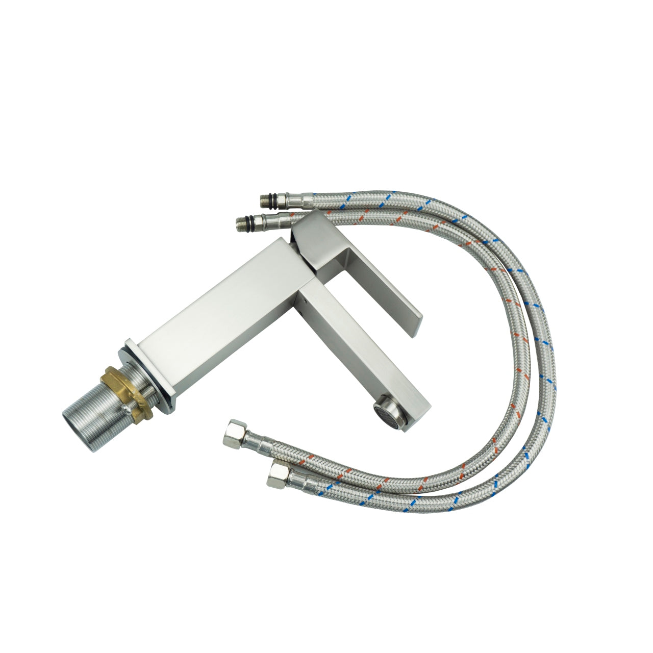 Aqua Kubo by KubeBath Single Lever Bathroom Vanity Faucet Brushed Nickel