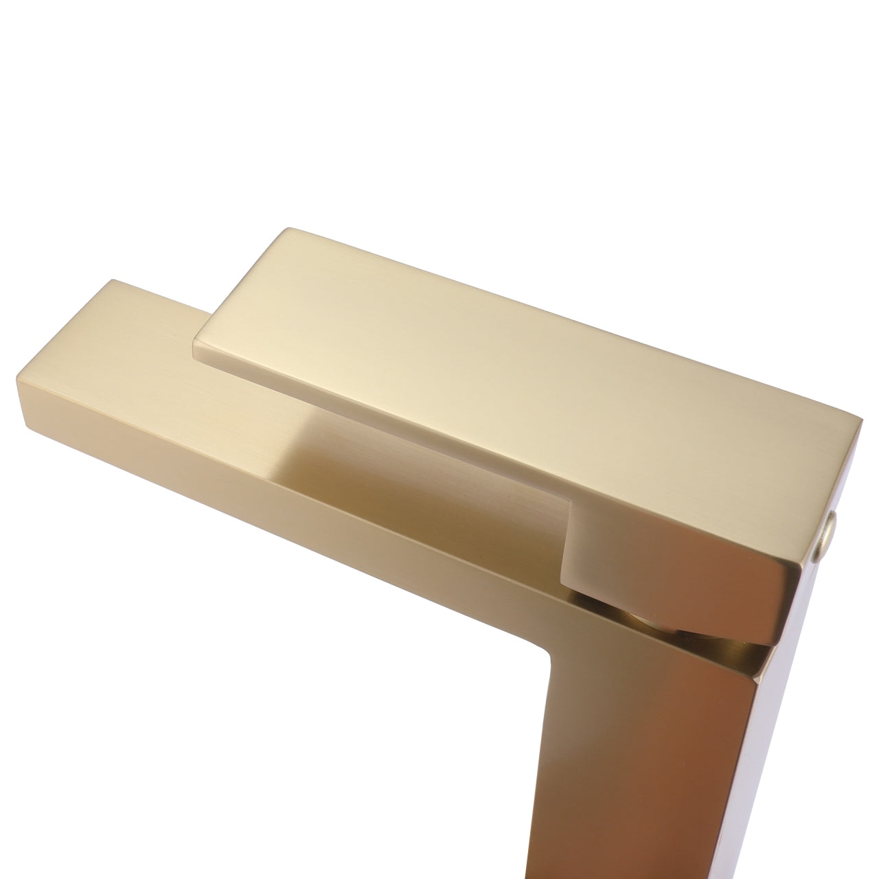 Aqua Kubo by KubeBath Single Lever Bathroom Vanity Faucet Brushed Gold