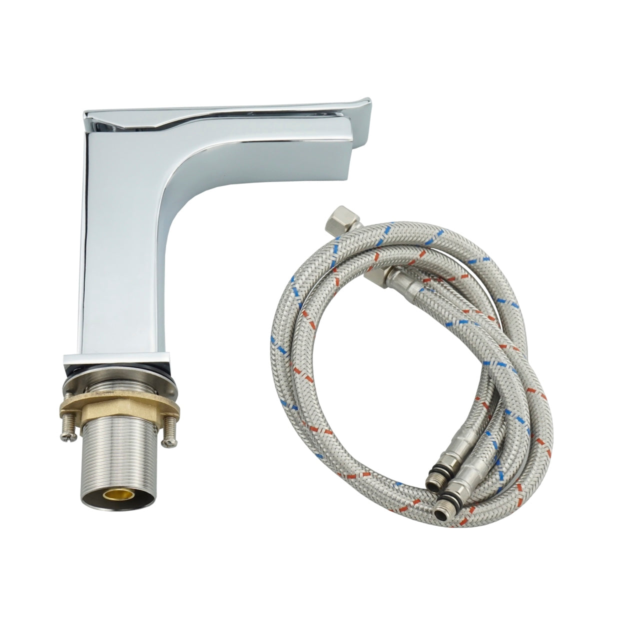 Aqua Cascata by KubeBath Single Lever Bathroom Vanity Faucet Chrome