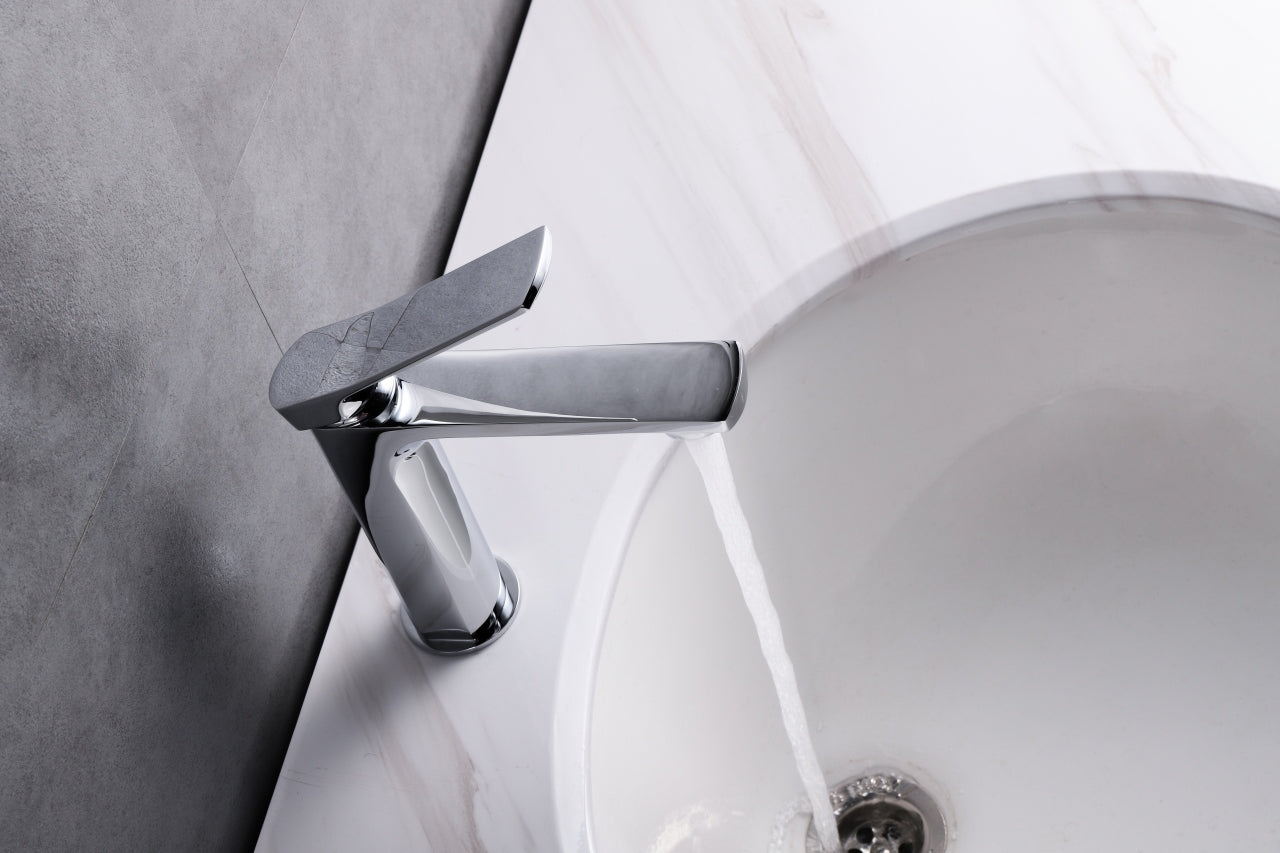 Aqua Balli Single Lever Bathroom Vanity Faucet Chrome