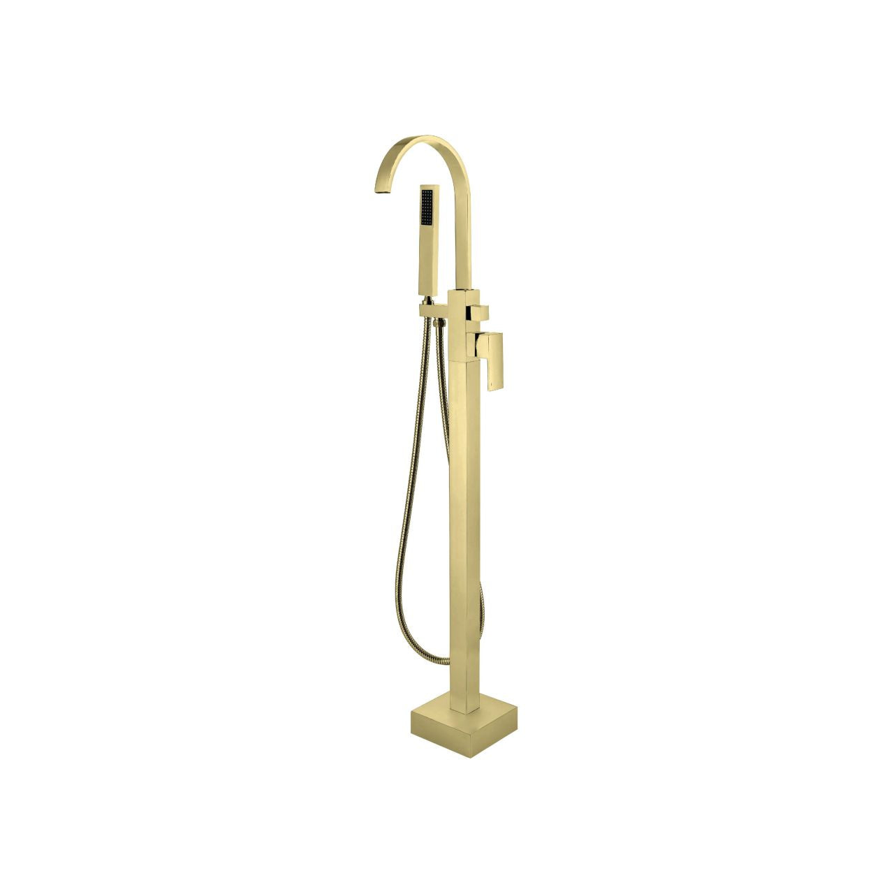Aqua Arcco Floor Mounted Soker Tub Faucet Brushed Gold