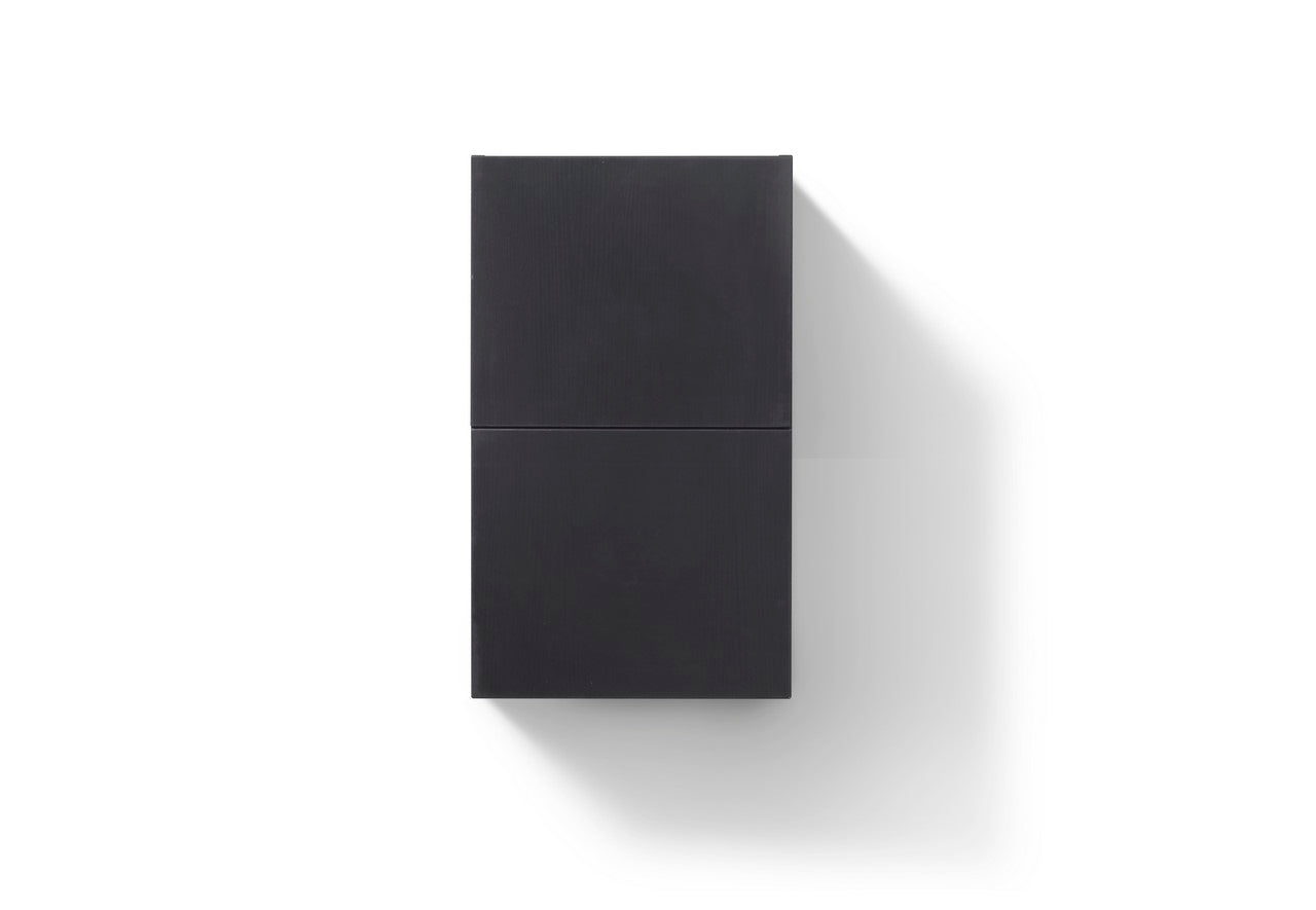 Bathroom Linen Side Cabinet w/ 2 Storage Areas Black