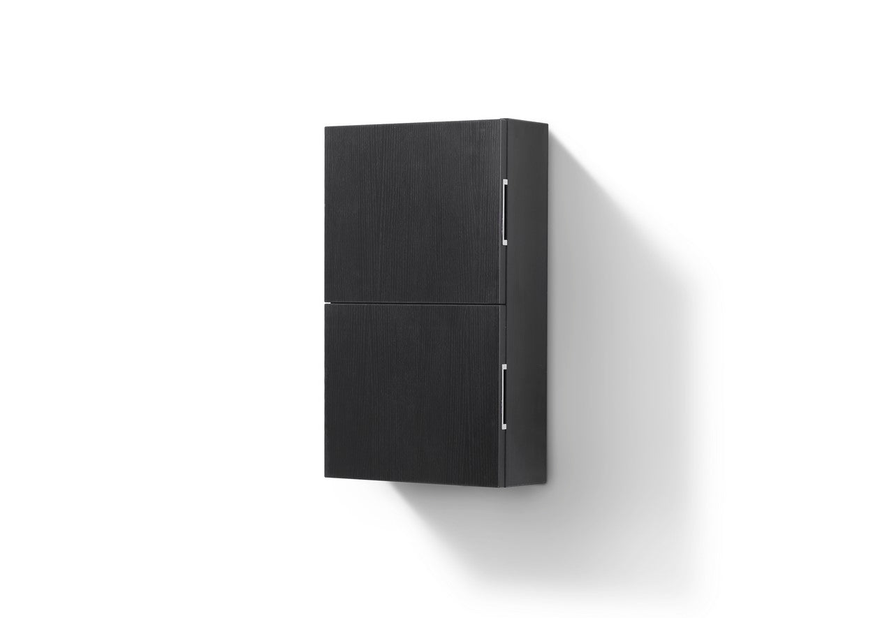 Bathroom Linen Side Cabinet w/ 2 Storage Areas Black