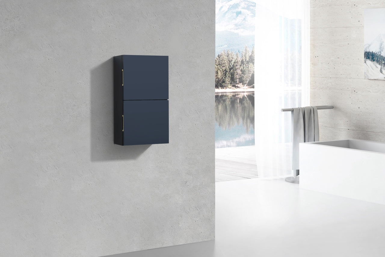 Bathroom Linen Side Cabinet w/ 2 Storage AreasBlue