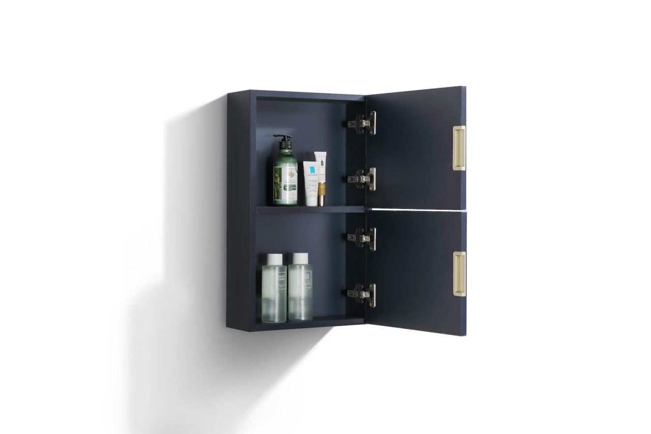 Bathroom Linen Side Cabinet w/ 2 Storage AreasBlue