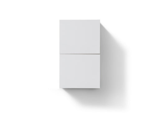 Bathroom Linen Side Cabinet w/ 2 Storage Areas High Gloss White