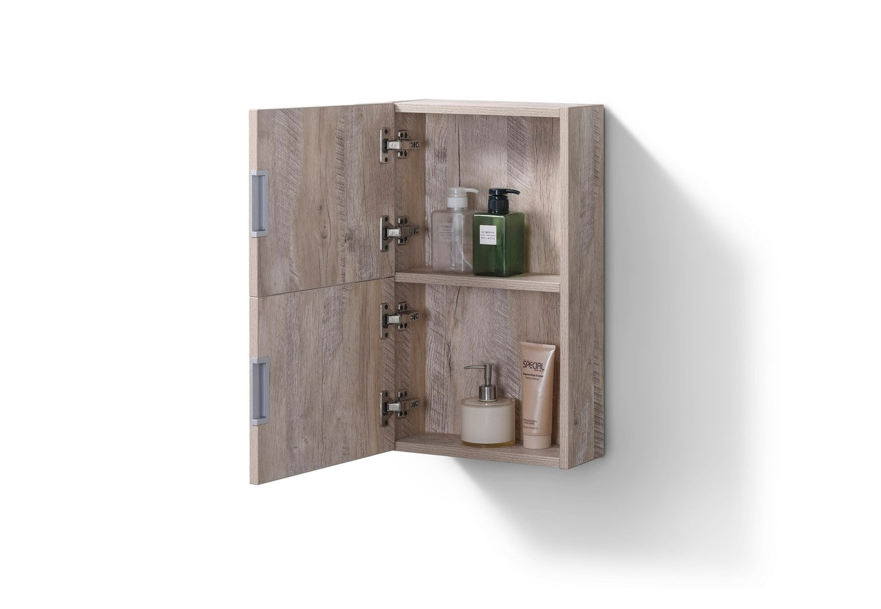 Bathroom Linen Side Cabinet w/ 2 Storage Areas Nature Wood