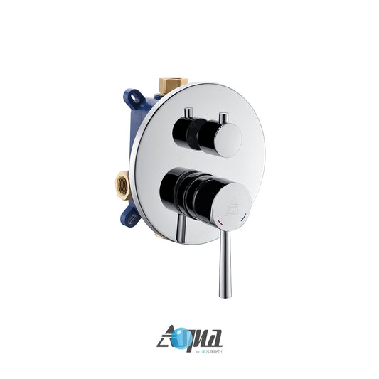 Aqua Rondo Shower Set w/ Ceiling Mount 20" Rain Shower and Tub Filler