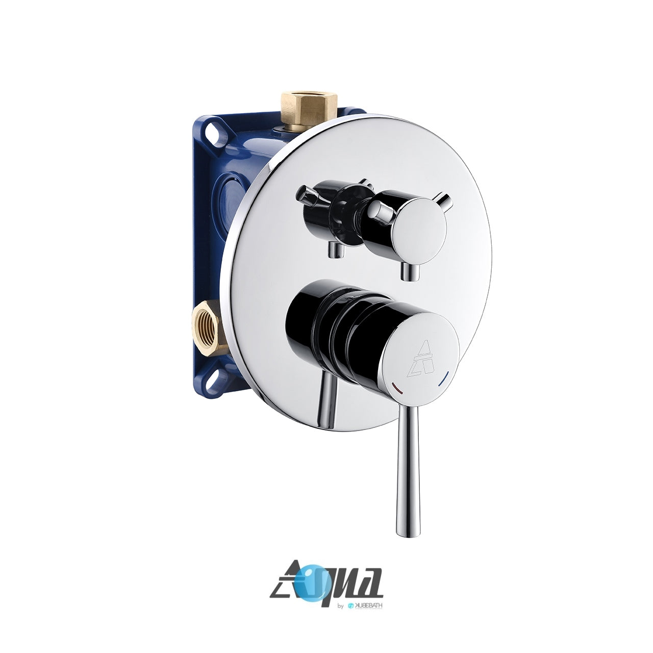 Aqua Rondo Shower Set w/ Ceiling Mount 12" Rain Shower, Handheld and Tub Filler