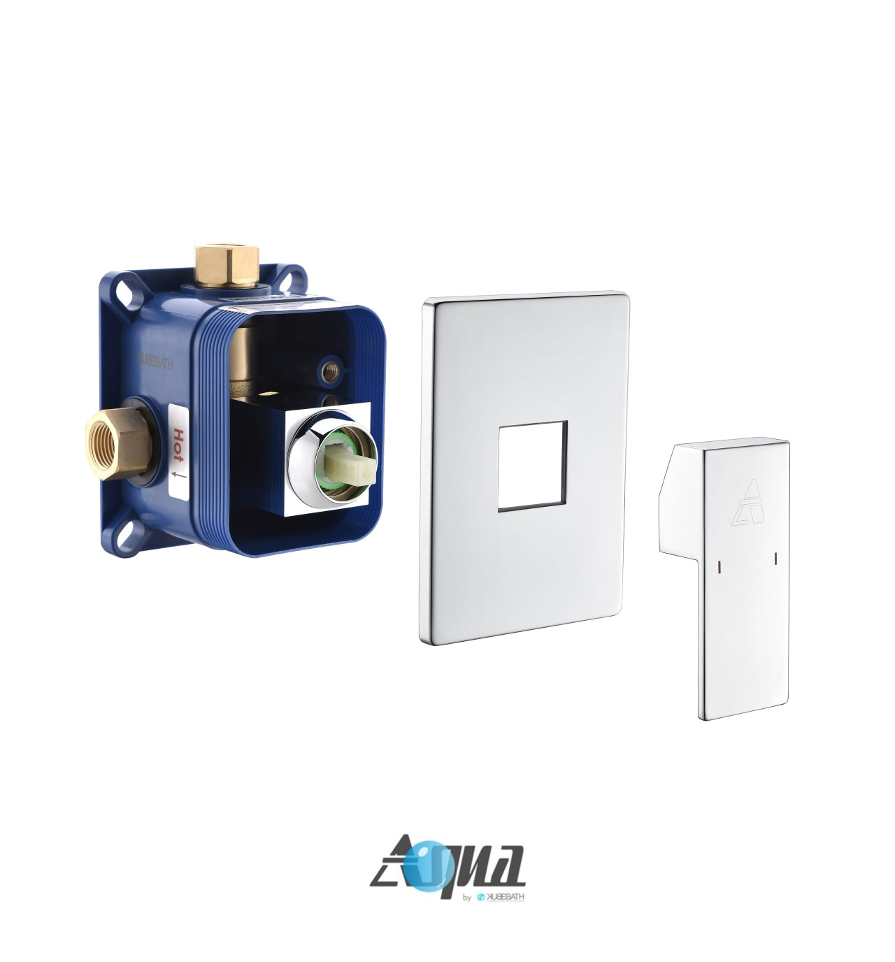 Aqua Piazza Brass Shower Set w/ 8" Square Rain Shower Head