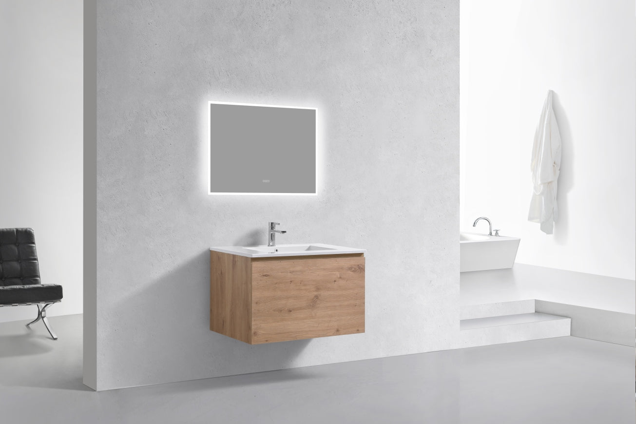 32'' Balli Modern Wall Mount Bathroom Vanity White Oak