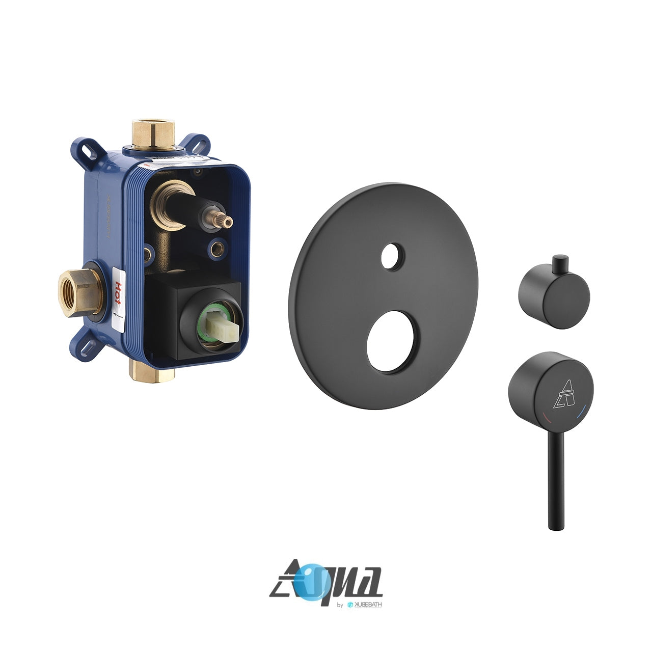 Aqua Rondo Shower Set w/ Ceiling Mount 8" Rain Shower and Tub Filler