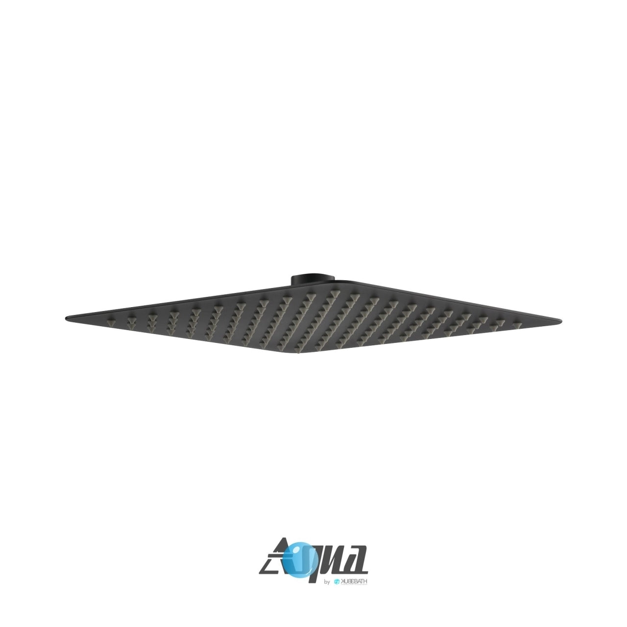 Aqua Piazza Black Shower Set w/ 8" Square Rain Shower Head