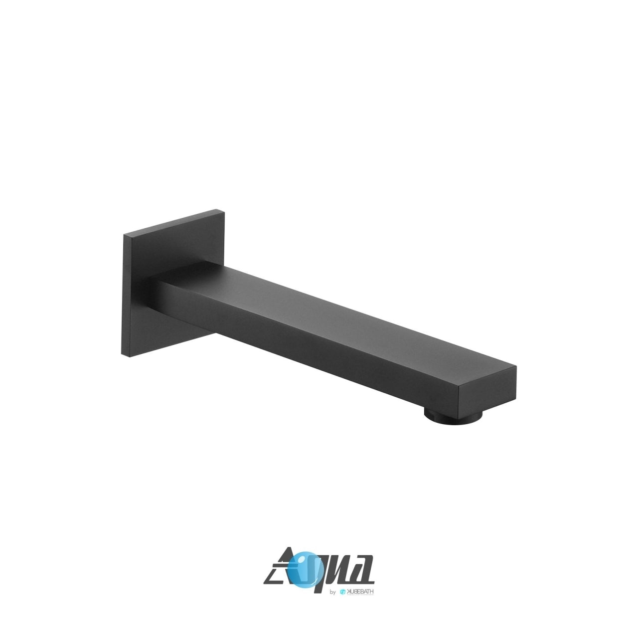 Aqua Piazza Black Shower Set w/ 12" Square Rain Shower, Tub Filler and 4 Body Jets