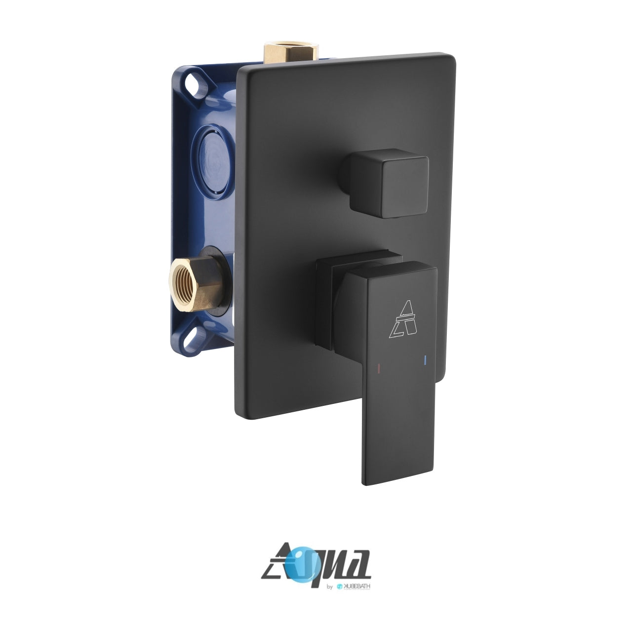 Aqua Piazza Black Shower Set w/ 12" Ceiling Mount Square Rain Shower, Tub Filler and 4 Body Jets