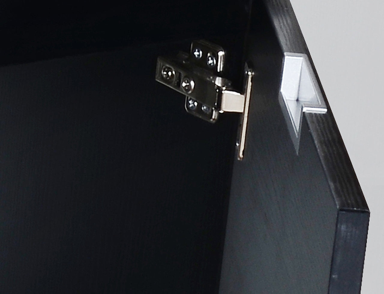 Bliss 60" Black Wall Mount Single Sink Modern Bathroom Vanity