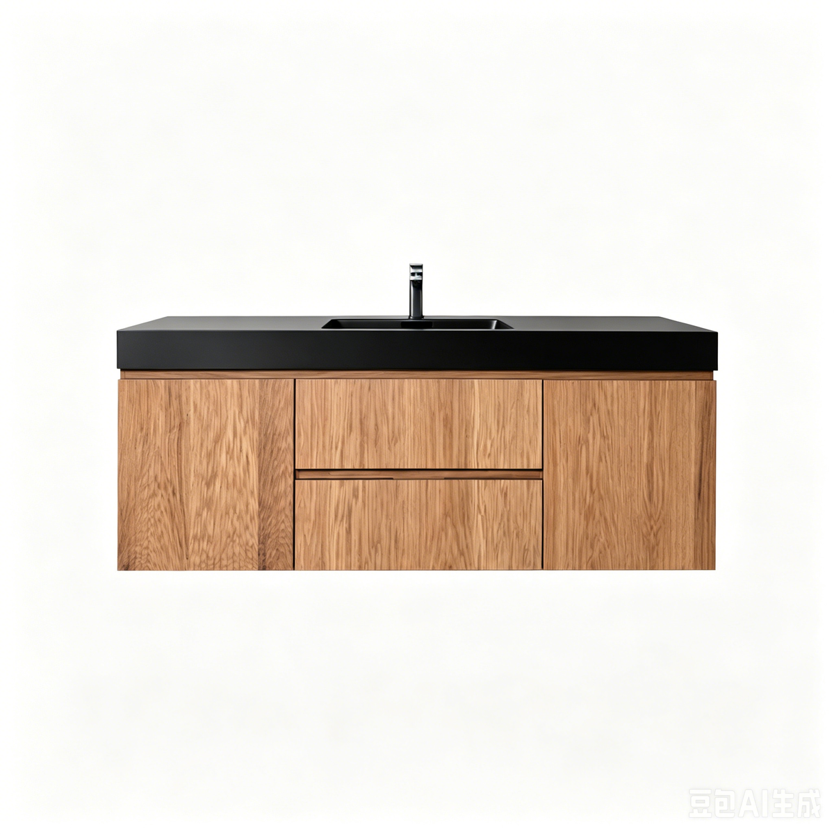 Bliss 60" Fluted Oakwood Single Sink Wall Mount Vanity - ETA Late Sept