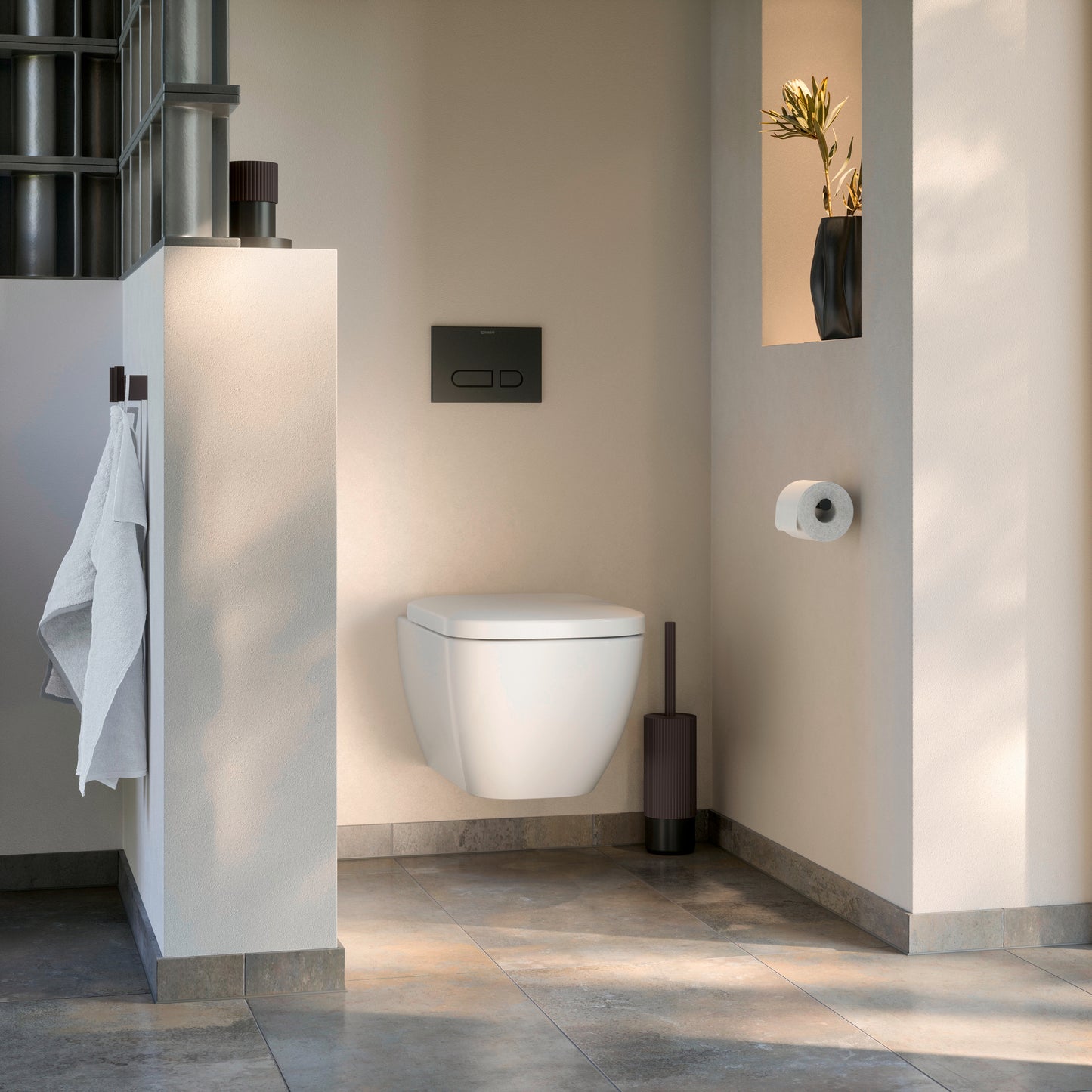 Duravit HAPPY Wall-Mounted Toilet Bowl w/ Soft Close Seat and Cover White
