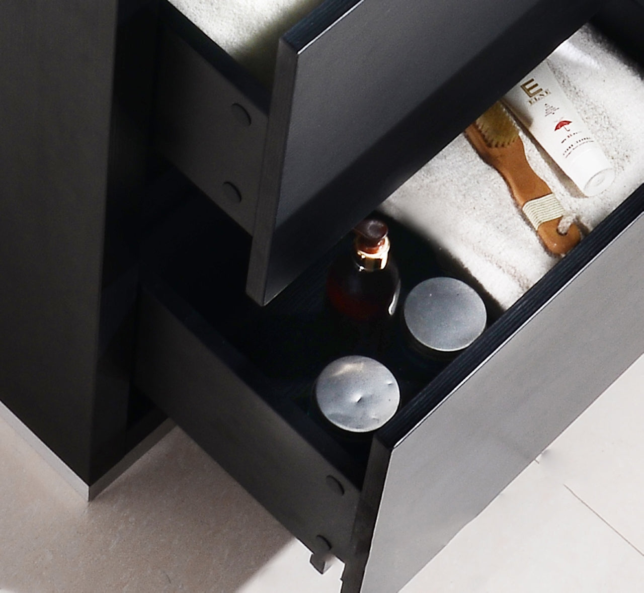 Bliss 24" Black Floor Mount Modern Bathroom Vanity