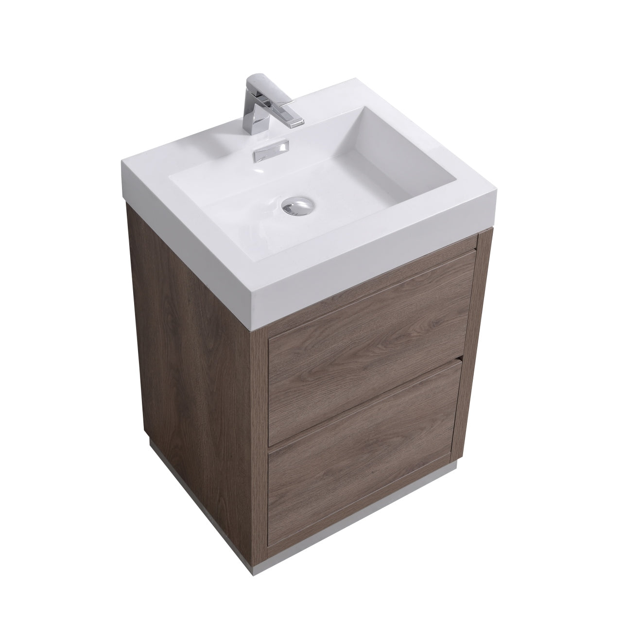 Bliss 24" Butternut Floor Mount Modern Bathroom Vanity