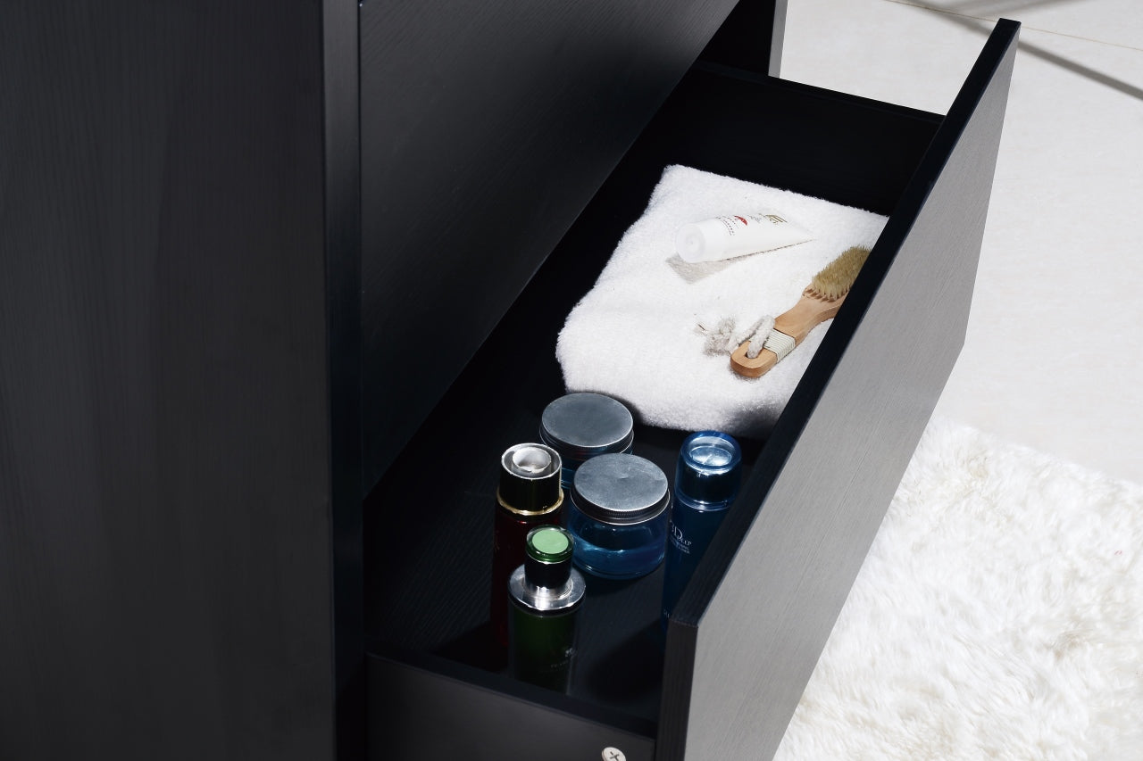 Bliss 36" Black Floor Mount Modern Bathroom Vanity