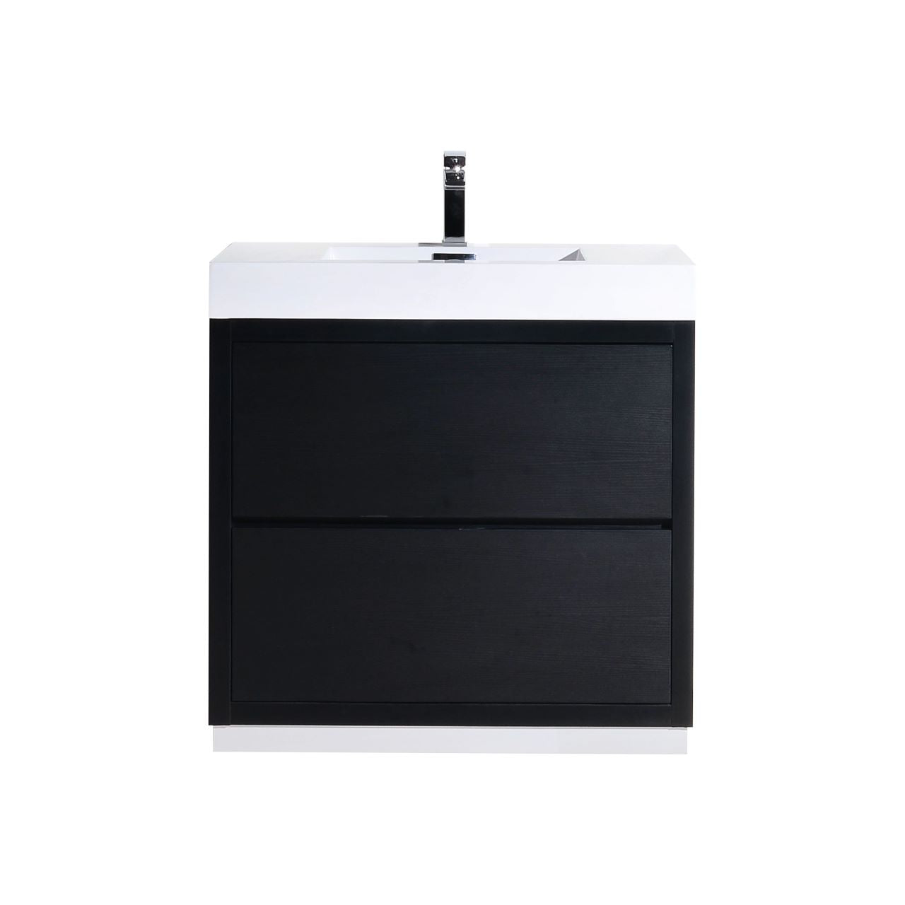 Bliss 40" Black Floor Mount Modern Bathroom Vanity