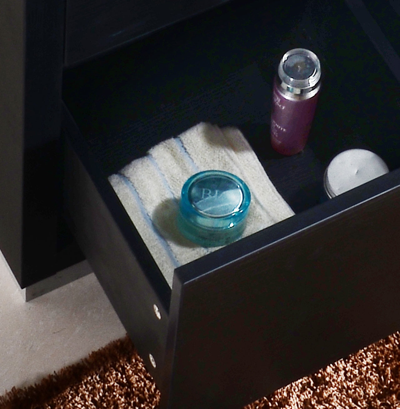 Bliss 48" Black Floor Mount Modern Bathroom Vanity