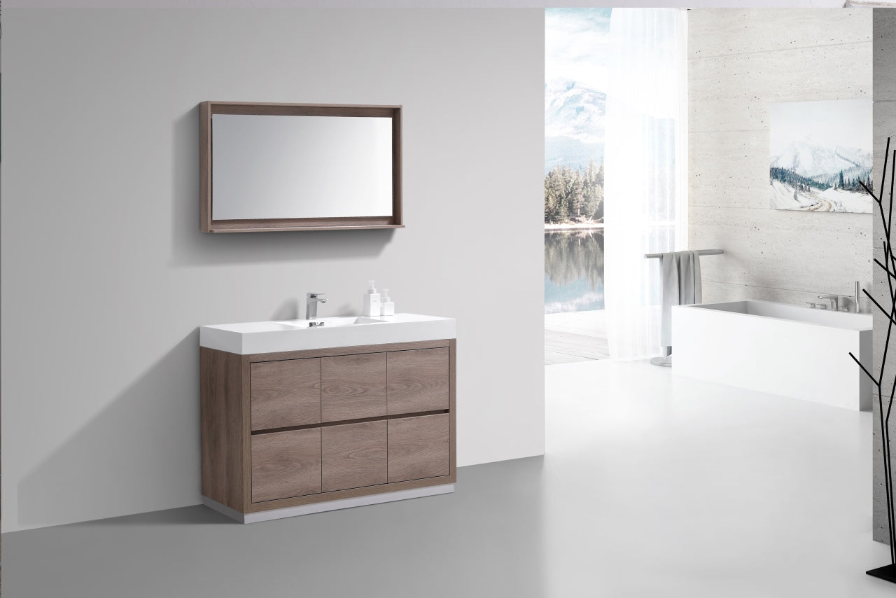 Bliss 48" Butternut Floor Mount Modern Bathroom Vanity