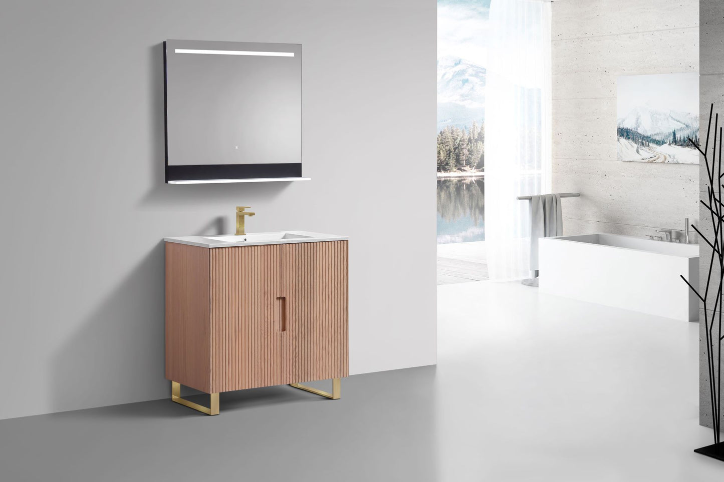36'' Fiore Free Standing Bathroom Vanity - OAKWOOD