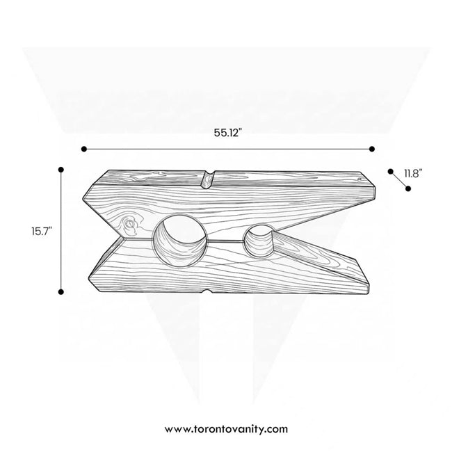 Kubebath Solid New Zealand Pine Clothes Peg Accent Bench & Coffee Table