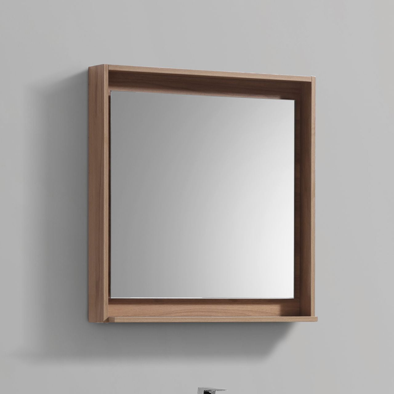 24" Wide Mirror w/ Shelf Honey Oak