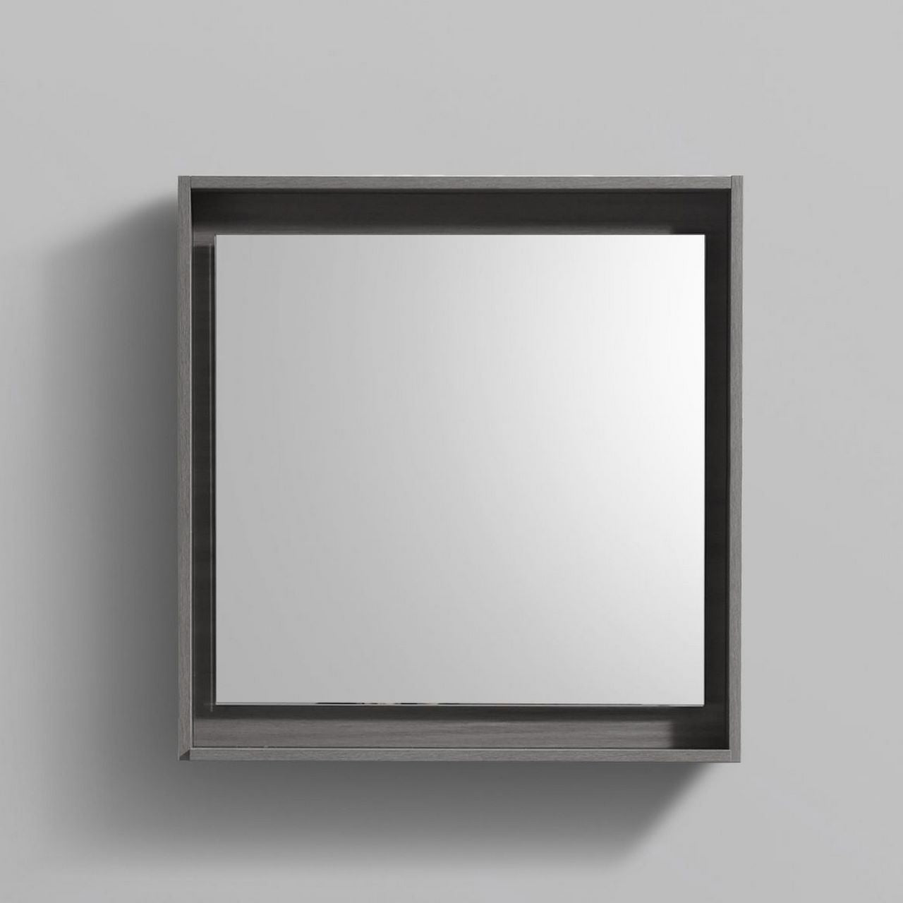 24" Wide Mirror w/ Shelf Vulcan Ash Grey