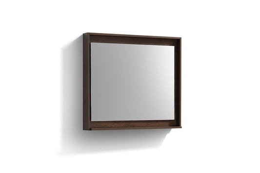 36" Wide Mirror w/ Shelf Rosewood