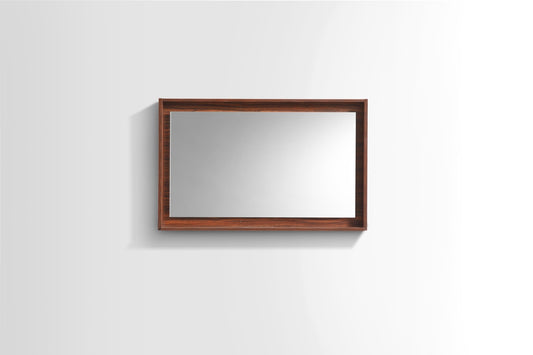 40" Wide Mirror w/ Shelf Walnut