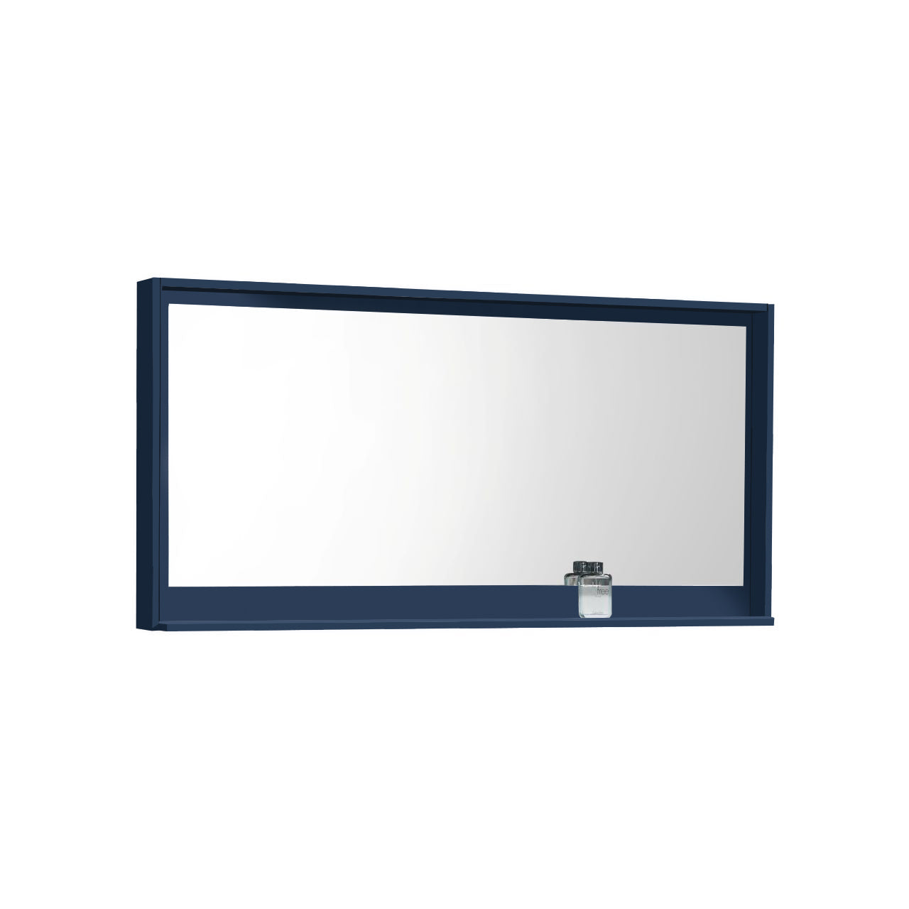 80" Wide Mirror w/ Shelf Blue