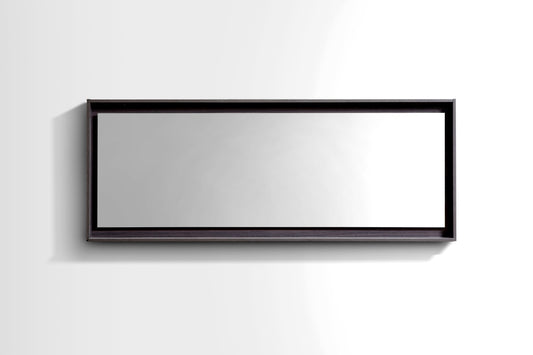 70" Wide Mirror w/ Shelf High Gloss Gray Oak